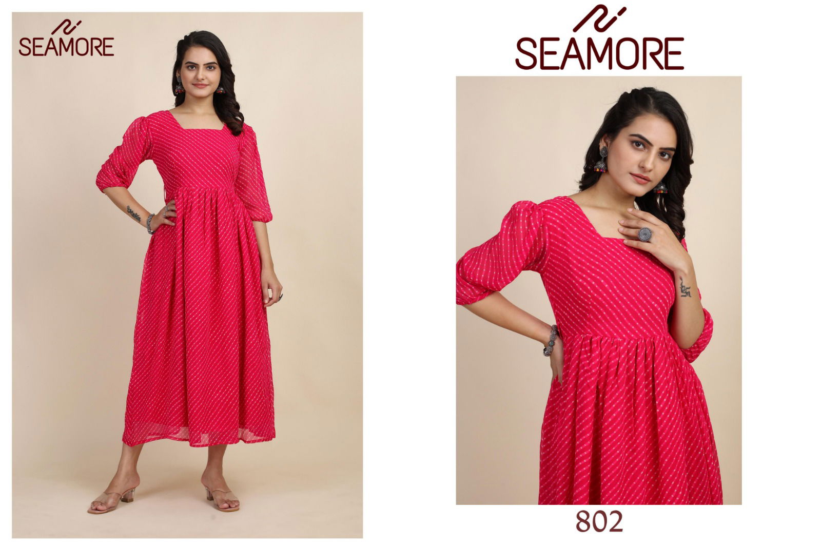 Jasmin By Seamore Georgette Printed Designer Kurtis Catalog